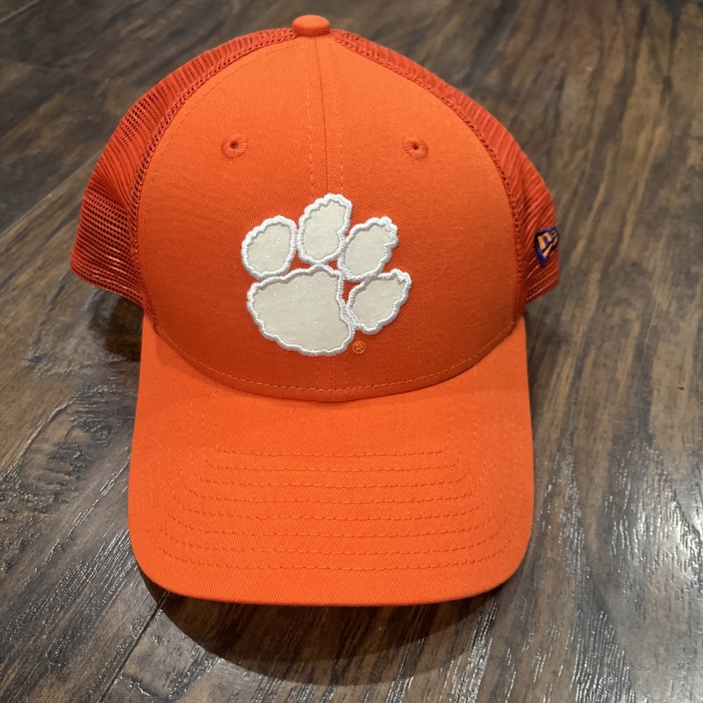 Clemson Tigers Raised Logo Orange Hat Cap Mesh SnapBack New Era‎ 39Thirty NCAA